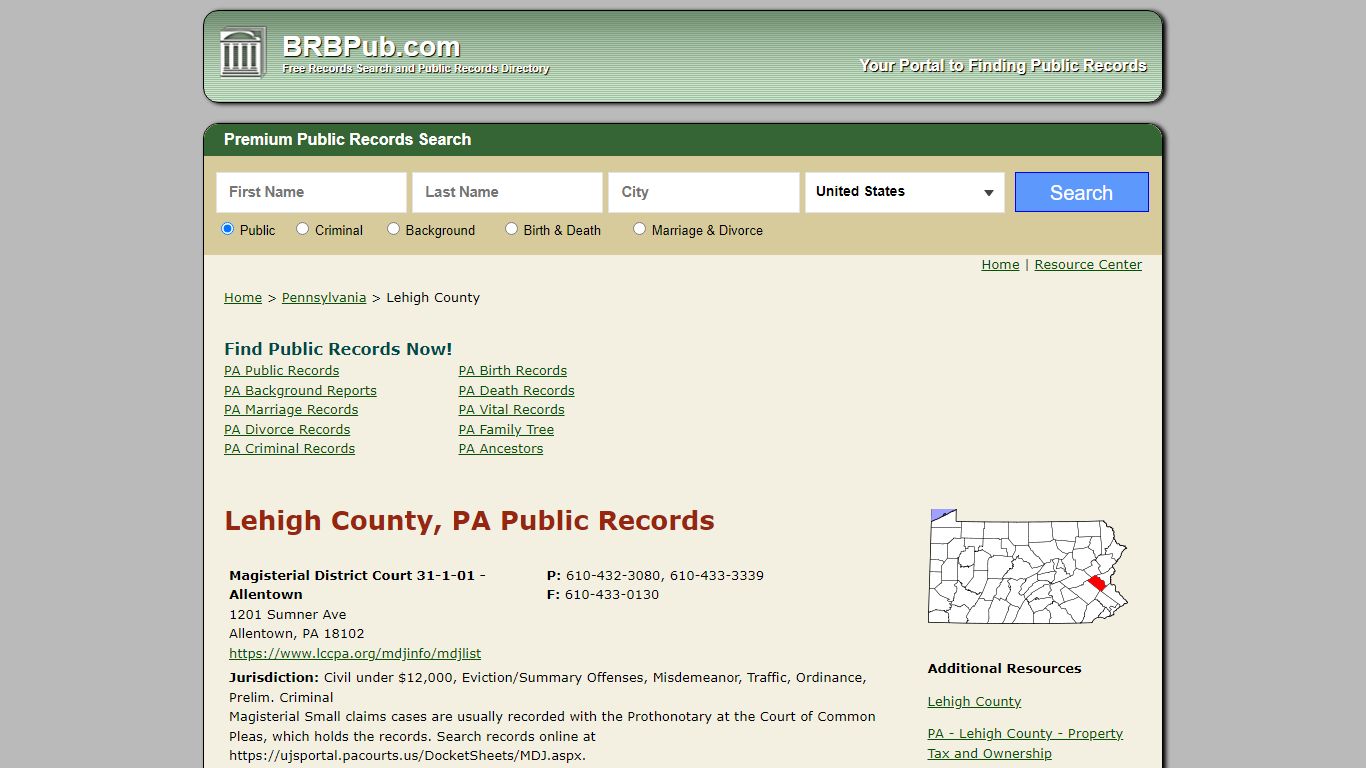 Lehigh County Public Records | Search Pennsylvania ...